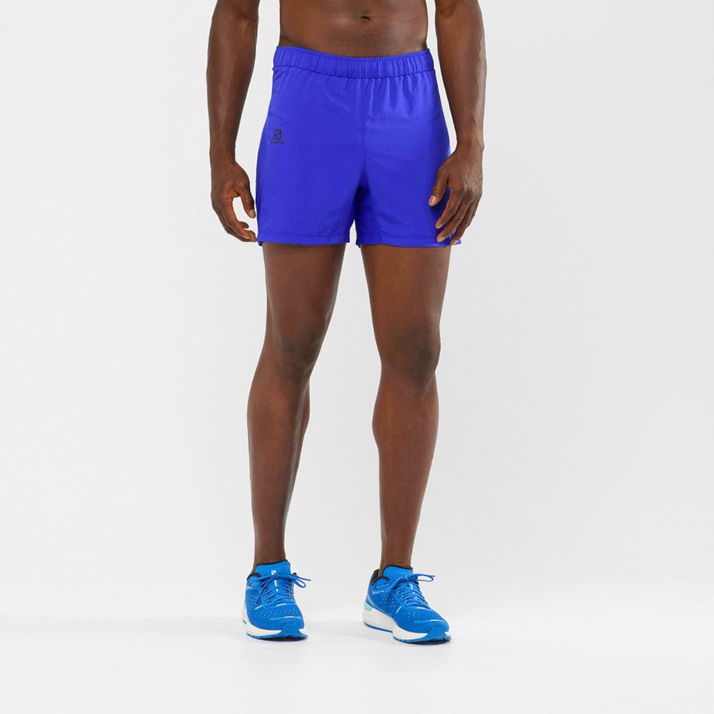 Salomon Singapore Mens Shorts - AGILE 5'' RUNNING Blue | 17405-DKWU